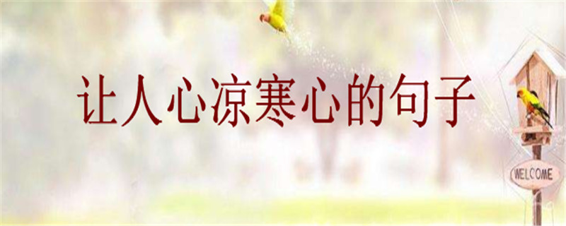 關于心寒的句子說說心情,讓人心涼的句子